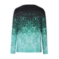 thumbnail image 5 of Odeerbi Shirts for Women Round Neck Printing Recreational Long Sleeve Tops Green, 5 of 8