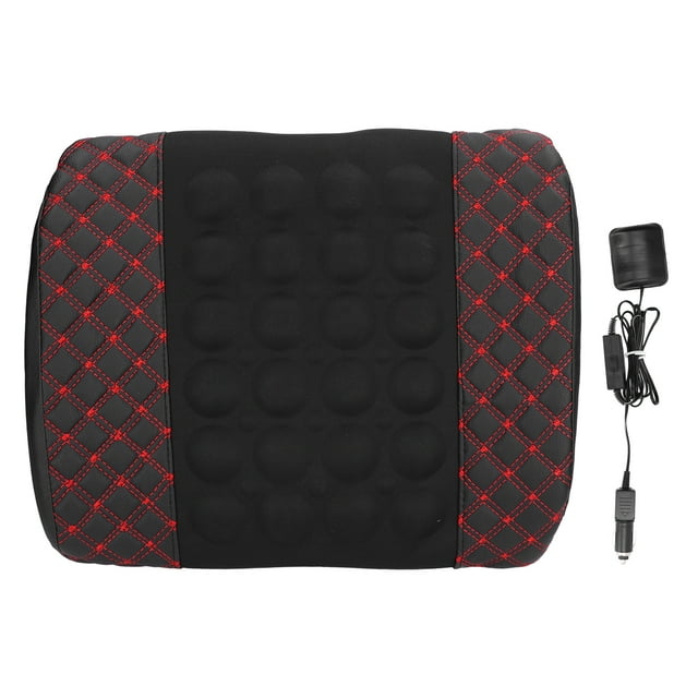 Almohadilla De Relajación Lumbar, Cojín De Masaje Eléctrico Para Coche, Algodón Con Memoria De Calefacción, Eficaz Para Todoterreno Para SUV Cergrey Car Lumbar Relaxation Pad