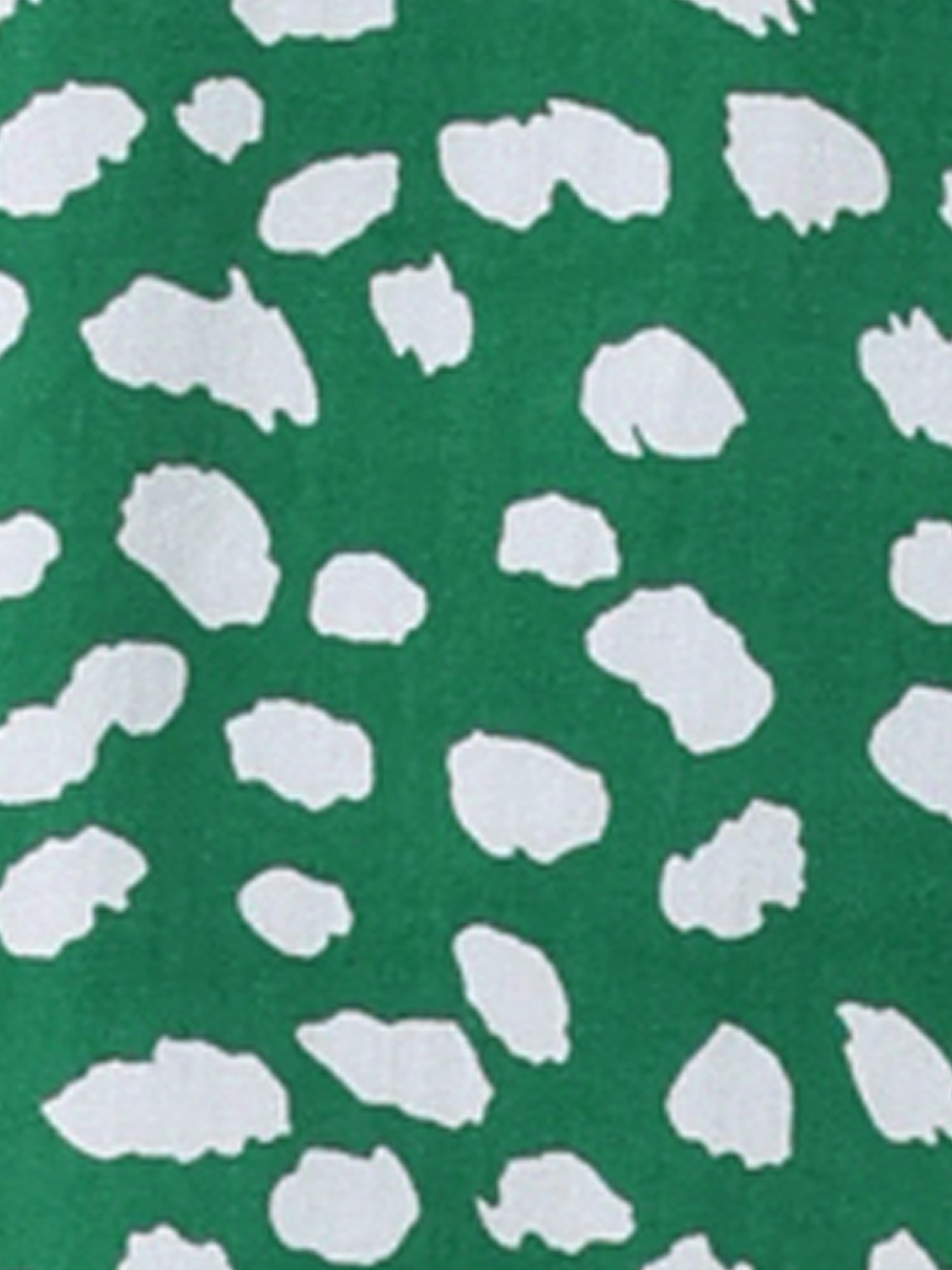 DARING DIVA Women's Plus Polka Dots Print Ruffle Hem Mock Neck Blouse 2X Green