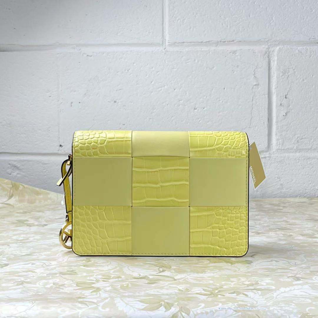 MICHAEL KORS MERCER 35T1GM9C1E SMALL CLUTCH XBODY BUTTERCUP - image 4 of 6