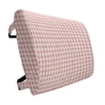 thumbnail image 1 of Checkered Lumbar Pillow, Picnic in Countryside Themed Gingham Pattern in Soft Colored Print, Soft Back Cushion for Office Chairs with Adjustable Straps, 14" x 13", Pale Peach and White, by Ambesonne, 1 of 7