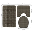 thumbnail image 3 of Dark Brown Bigfoot and Tree Pattern Bathroom Rugs Sets 3 Piece,Toilet Cover Set,Absorbent Non Slip Bathroom Mats Sets with U-Shaped Contour Rug Toilet Rug Set, 3 of 5