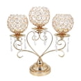 thumbnail image 2 of Candelero de cristal BLESIY soporte de candeliere de hierro Decoración de comedor Navidad, 2 of 8
