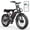Black Dual drive, variant on UL2849 Electric Bike for Adults - Peak 2000W Motor, 20"x4" Fat Tire,48V/25AH, Full Suspension, 7-Speed