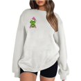 thumbnail image 3 of Moonsky| Cute Grinch Christmas Sweaters For Women Fall Womens Clothes Winter Oversized Sweatshirt For Women Mens Pullover Sweater Crewneck Sweatshirts#White 2XL, 3 of 3