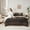 Fawn Brown, variant on Homewish Brown Vintage Square Twin Bedding Sets 7-Piece, Boho Aztec Abstract Bedding Comforter Set, Western Old Fashion Reversible Sheet Sets, Breathable Home Decor