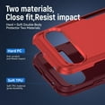 thumbnail image 3 of KOMI for Google Pixel 9 Pro Case, [Shockproof] Military Grade Proof Protection [Fall Prevention] [Anti Fingerprint ] Rugged Protective Phone Case Cover for Google Pixel, Red+Hot Pink, 3 of 5