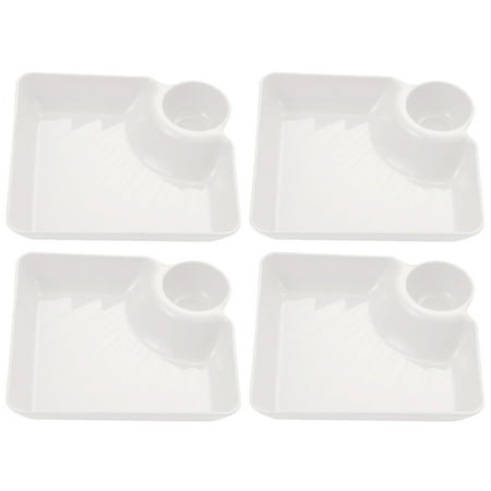 

4Pcs Plastic Serving Tray Serving Platters Food Tray for Snacks Food Cookies French Fries