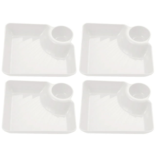 4Pcs Plastic Serving Tray Serving Platters Food Tray for Snacks Food Cookies French Fries