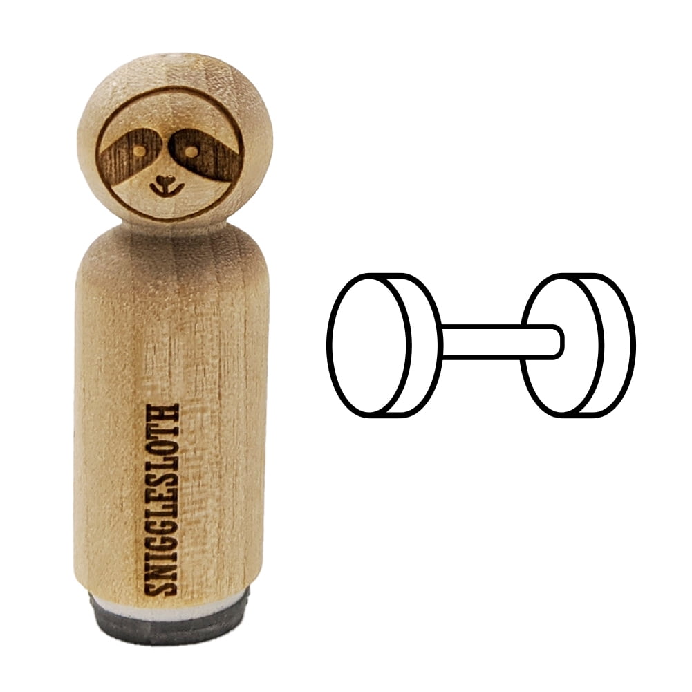 Dumbbell Gym Workout Exercise Rubber Stamp for Scrapbooking Crafting