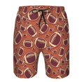 thumbnail image 4 of Kdxio American Football1 Pattern Mens Casual Shorts - Drawstring Summer Beach Sports Shorts for Men, 4 of 9