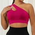 thumbnail image 4 of Hontri Women's Solid Mesh Sports Bra - Hollow Breathable Hot Pink S, 4 of 4