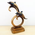 thumbnail image 2 of Estatua de delfín con base para escritorio, decoración de animales, regalo B, 2 of 8