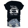 thumbnail image 2 of Giftesty Blouses for Women Dressy Casual Women's Baseball Sport Printed T-shirt with Round Neck and Short Sleeved Top, 2 of 5