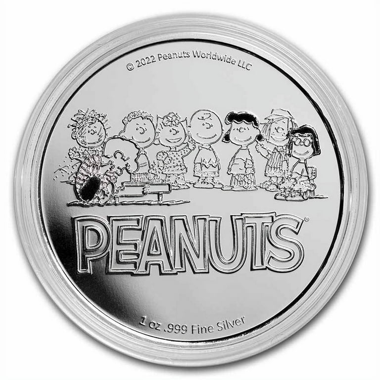 Peanuts® Charlie Brown & Snoopy Christmas 1 oz Silver Round