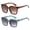 Brown Tortoise, Turquoise, variant on OWL Vintage Oversized Sunglasses for Men & Women -Top Horned Rim Eyewear