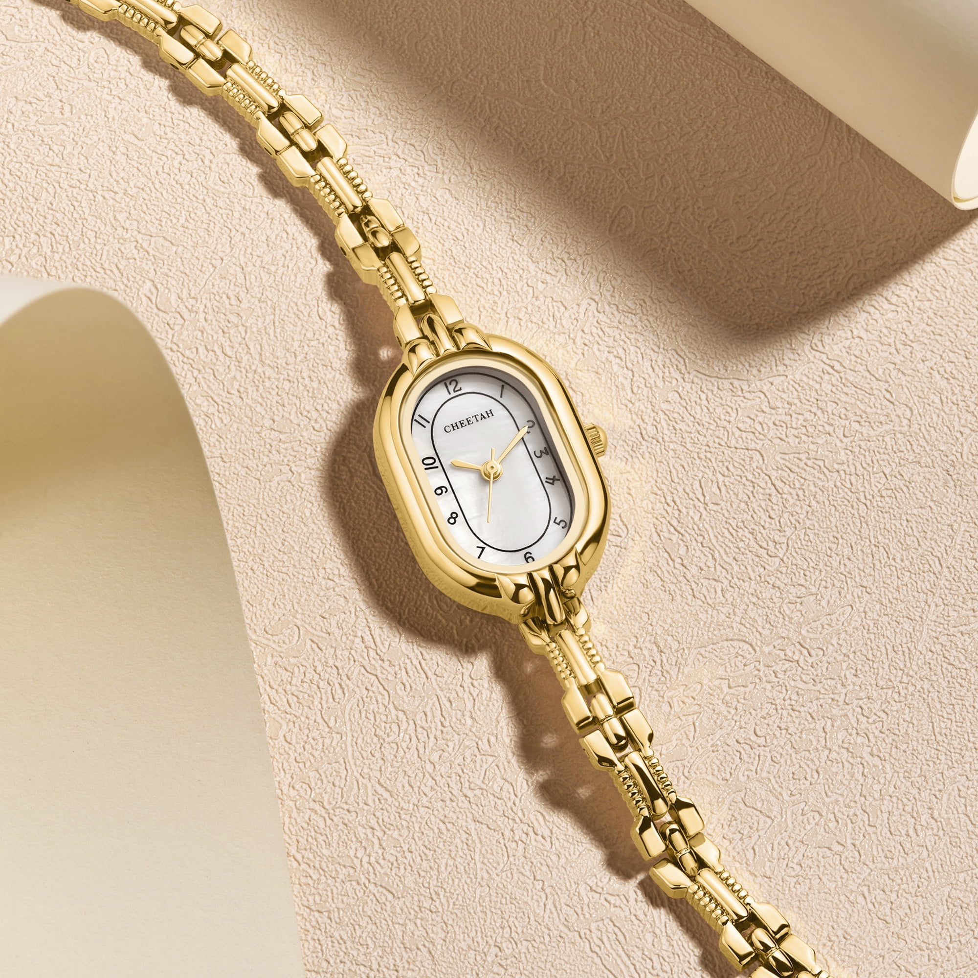 CHEETAH Women's Bangle Watch Small Vintage Bracelet, Easy Read Numeral Dial Waterproof