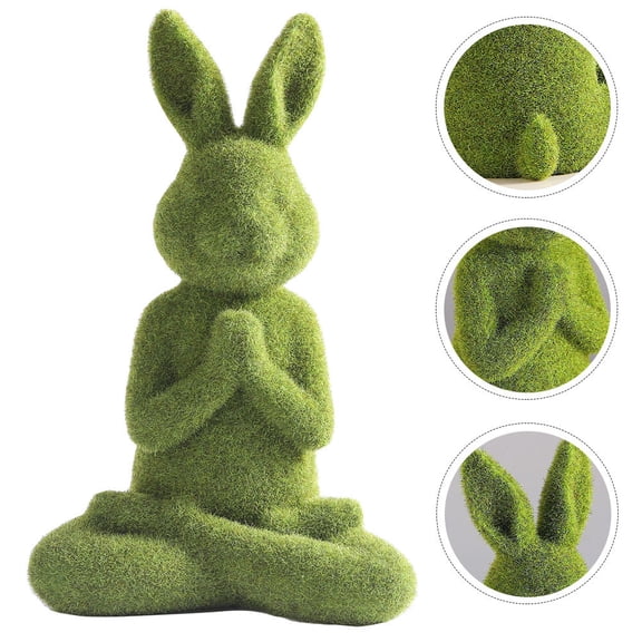 HEMOTON Stuffed Bunny Toy Animal Plushies Doll Decor Decorations Green