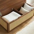 thumbnail image 5 of Modway Soma Fluted 3-in-1 Hall Tree With Storage Bench and Coat Rack in Walnut, 5 of 9