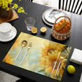 thumbnail image 4 of Sunflower Placemats Set of 6, Yellow Spring Floral Botanical Washable Wipeable Table Mats for Dining Tables, Indoor Outdoor Kitchen Place Mats for Holiday Party Table Decor, 4 of 9