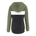 thumbnail image 3 of Jinhomg 2025 Pullover Hoodie for Women Trendy Color Block Printed Casual Sweatshirt Fall Lightweight Comfy Button Up Tops with Kangaroo Pocket Summer Saving Army Green XXL, 3 of 6