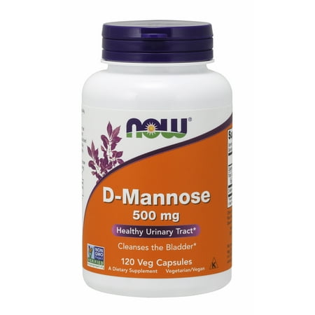 NOW Supplements, Certified Non-GMO, D-Mannose 500 mg, 120 Veg