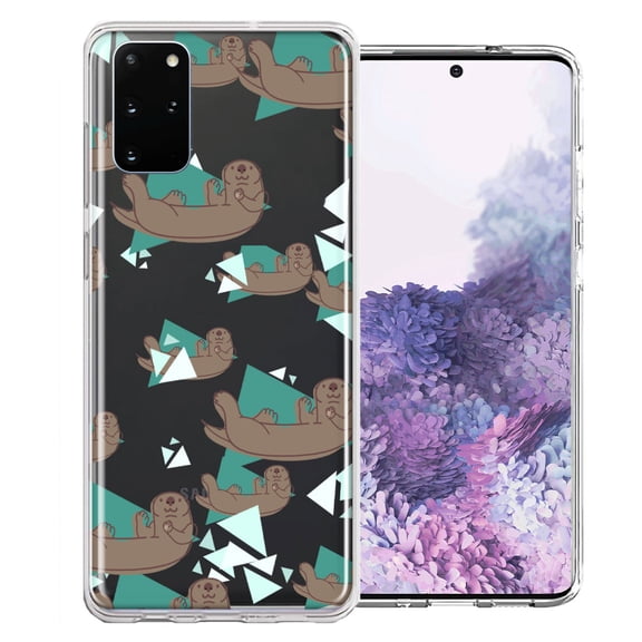 MUNDAZE For Samsung Galaxy S20 Plus Cute Otter Design Double Layer Phone Case Cover