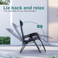 thumbnail image 5 of SereneLife Foldable Outdoor Zero Gravity Padded Lawn Chair, Adjustable Steel Mesh Recliners (Blue), 5 of 9