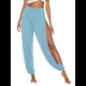 thumbnail image 1 of Pantalones Harén con Abertura Alta para Mujer, Pantalones Harén Hippies. Azul L, 1 of 7