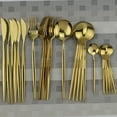 thumbnail image 4 of 24 Pieces Stainless Steel Gold Cutlery Set, 4 of 7