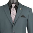thumbnail image 2 of LUCCI Men's Charcoal Gray 2-Button Classic-Fit Poplin Polyester Suit - NEW - 60L (Big & Tall), 2 of 3