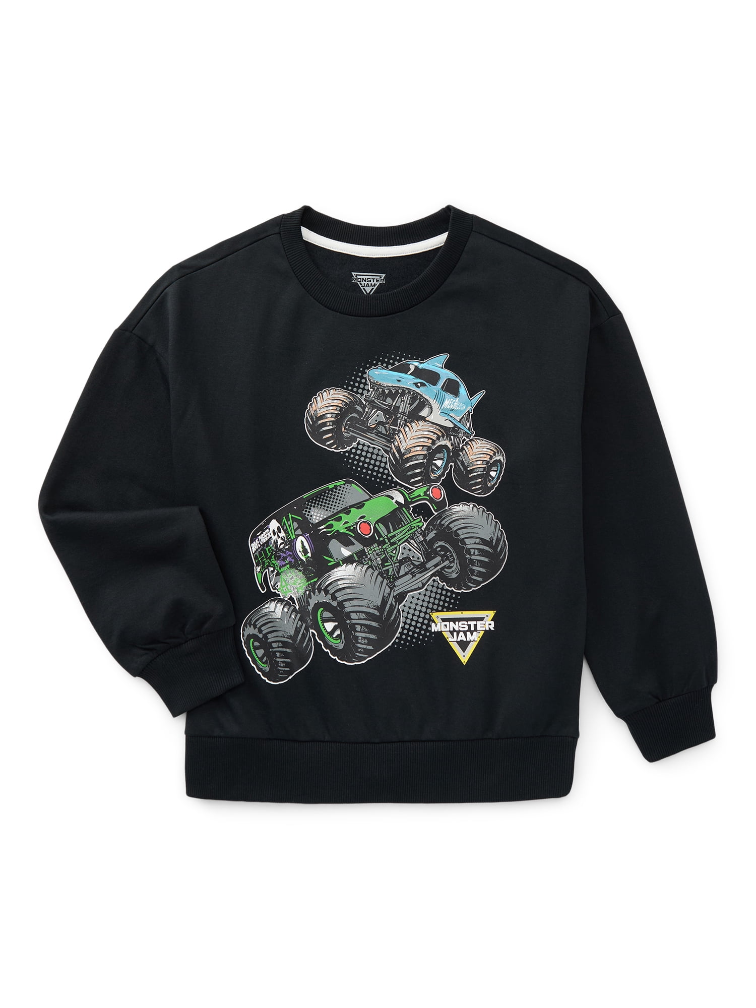 Monster Jam Kids Graphic Fleece Crewneck Sweatshirt, Sizes 4-18