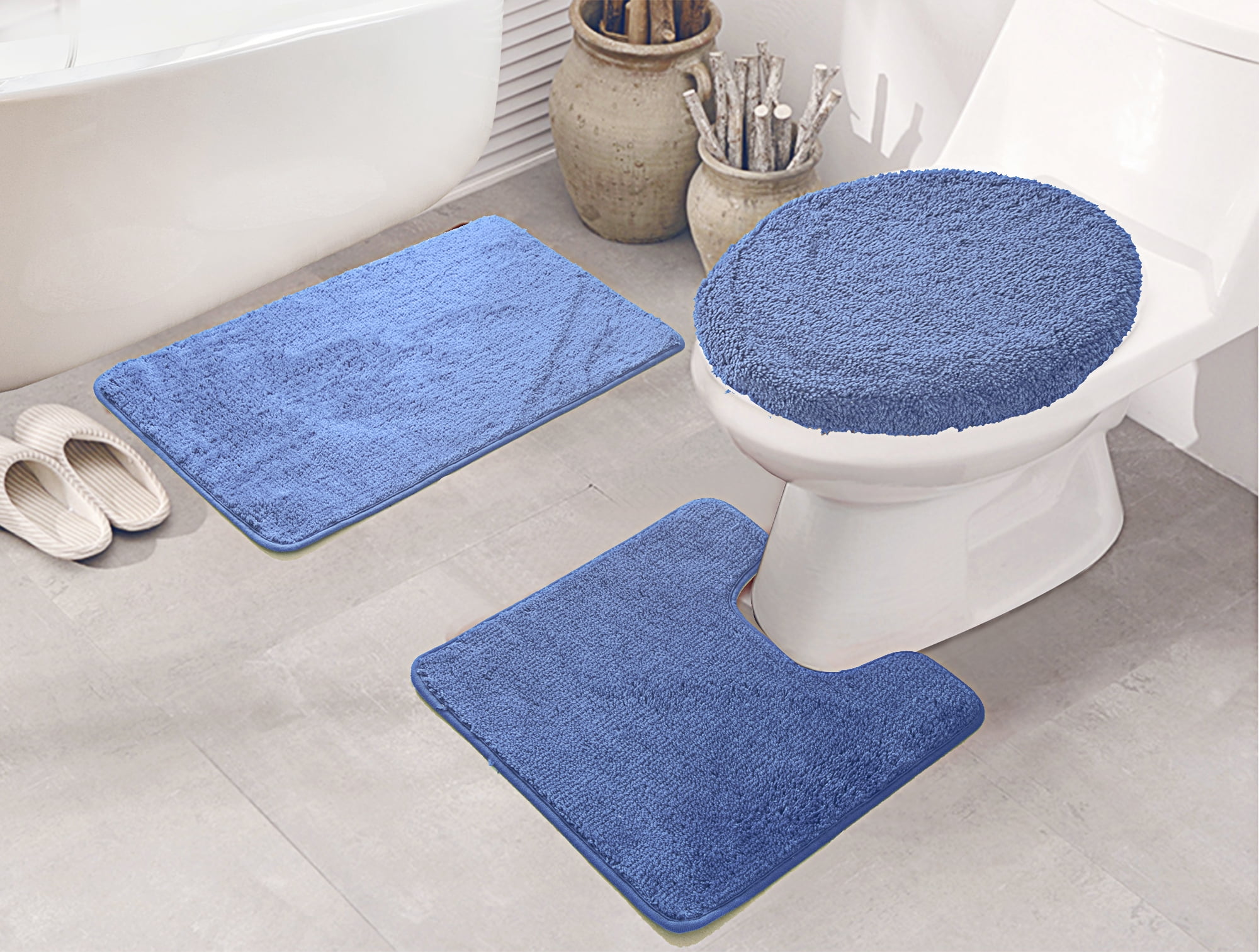 Royalty 3Piece Bath Rug Set in Blue