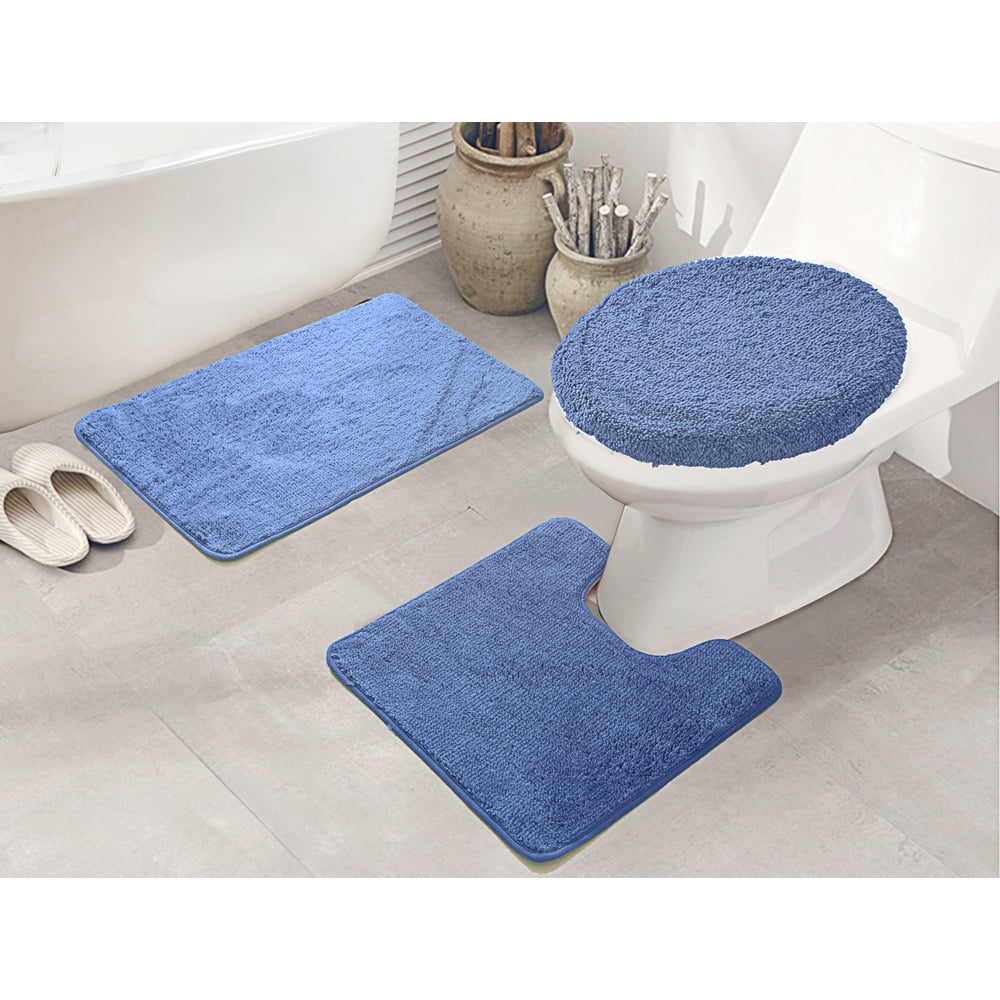 Royalty 3Piece Bath Rug Set in Blue