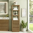 thumbnail image 1 of Navan 20" Freestanding Linen Cabinet in Weathered Brown, 1 of 13
