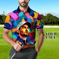 thumbnail image 3 of HOMYGIFTS Men’s Custom Face Golf Polo Shirt – Personalized Face Mosaic Art Style Shirt Sportswear, 3 of 10