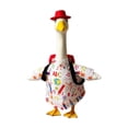 thumbnail image 6 of Porch Goose Outfit, Back to School Costume Set with Red Hat and Colorful Print Shirt, Complete Goose Clothes for Outdoor Decor and Home Display, 6 of 8