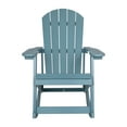 thumbnail image 6 of Merrick Lane All-Weather Polyresin Adirondack Rocking Chair with Vertical Slats in Sea Foam, 6 of 11
