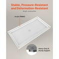 thumbnail image 4 of VEVOR Shower Pan, 60″ L x 32″ W Single Threshold Shower Base,Rectangle Acrylic & PVC Showering Base in White,Slip-Resistant Showering Pan Bases with Drain & Cover for Bathroom,Center Drain Location, 4 of 9