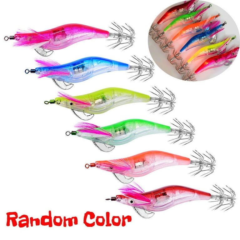Fancy 1Pc Soft Luminous Shrimp Lure, Shrimp Lures Fishing Bait with Hooks Beads  Fishing Tackles for Freshwater Saltwater Bass Trout Catfish Salmon Random  Color 