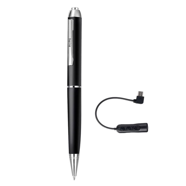 One Button Aluminum Voice Recorder Pen Rechargeable Vocal Recording Device 8G