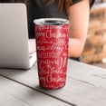 thumbnail image 4 of 20oz Insulated Tumbler, Travel Coffee Tumbler with Lid, Cup Holder Friendly Travel Coffee Mug, Stainless Steel Thermos, 20 Oz Tumbler, Reusable Insulated Coffee Mug with Lid ( Christmas ), 4 of 7