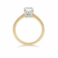 thumbnail image 3 of HeartsAndYou 1.5ct Emerald Cut Moissanite Engagement Ring for Women 18k Yellow Gold Over Silver Accents Solitaire, 3 of 5