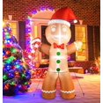 thumbnail image 1 of 6Ft Christmas Inflatable Gingerbread Man with Candy Canes,Outdoor Welcome Christmas Decorations Built-in LED Lights,Blow up Yard Decoration Inflatables for Indoor Garden Party Christmas Decor, 1 of 6