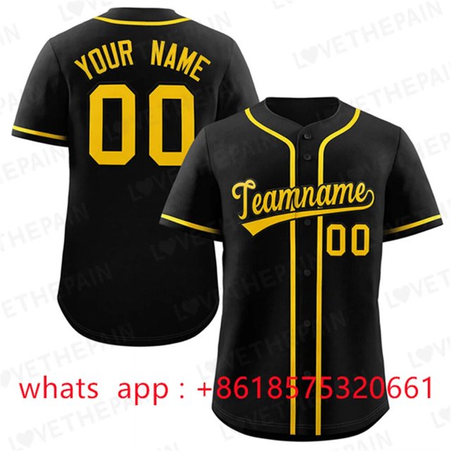 Custom Embroidered Baseball Shirt Baseball Jersey Stitched Team Name Number Sewing Logo Softball Game Sweatshirt for Men/Yout