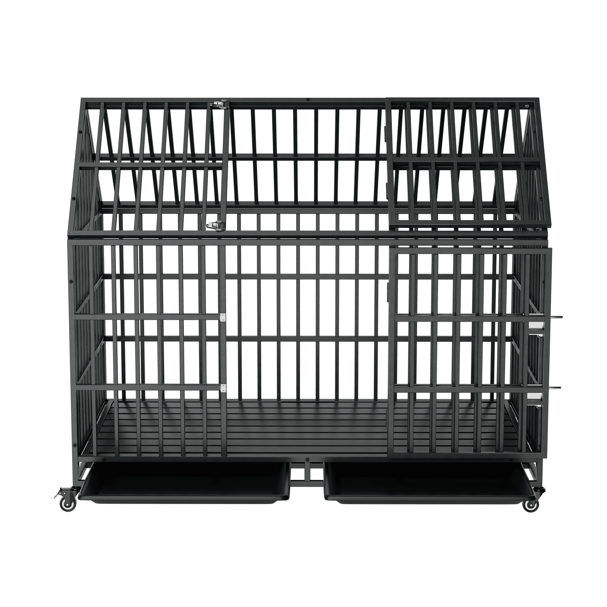 52 Inches Heavy Duty Dog Crate with Roof Top