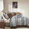 thumbnail image 5 of Madison Park Princeton 5-Piece Cotton Reversible Jacquard Bedspread Set in Blue, 5 of 5