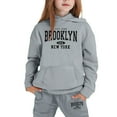 thumbnail image 3 of HUAXUN-Girls Winter Fleece Hoodie & Joggers Set 2-13 Years, Winter Hoodie and Pants 2-Piece Outfit, Cozy Warm Lined Sweatsuit for Boys and Girls(Grey11,2-3Years), 3 of 3