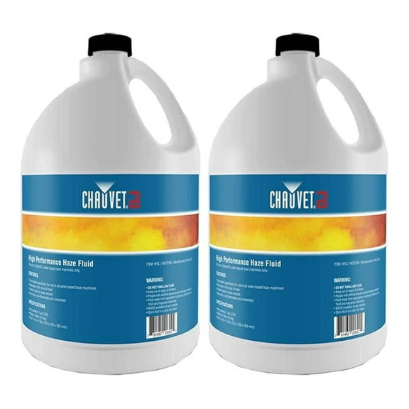 CHAUVET HFG Smoke/Fog Haze Machine Fluid - 2 Gallon - Water-Based, Non-Residue Formula for Professional Haze Effects - Stage, Party, Event Lighting