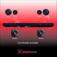 thumbnail image 2 of Barra de Sonido Blackweb  Bluetooth 2.1 de Canal, 37 ″ BWA18SB001, 2 of 4